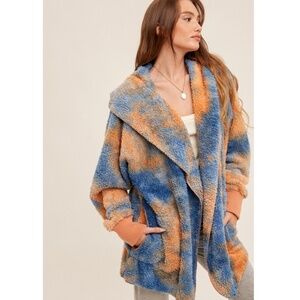 Women's Cozy Blue and Orange Jacket